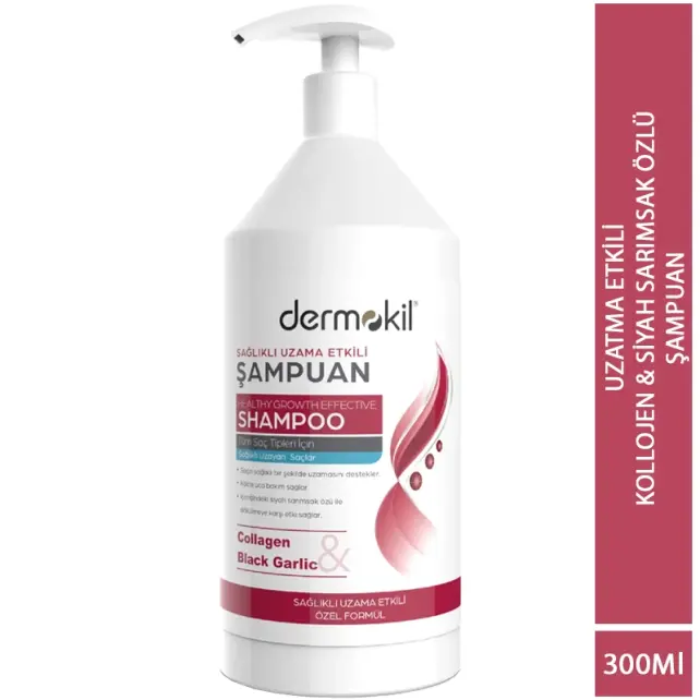 Dermokil Kolajen ve Siyah Sarımsak Şampuan - Sağlıklı Uzama Etkili 1LT - 2