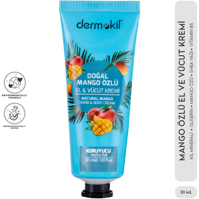 Dermokil Mango Extract Hand Body Cream - El ve Vücut Kremi 30ml - 2