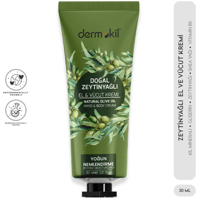 Dermokil Olive Oil Hand Body Cream - El ve Vücut Kremi 30ml - 4