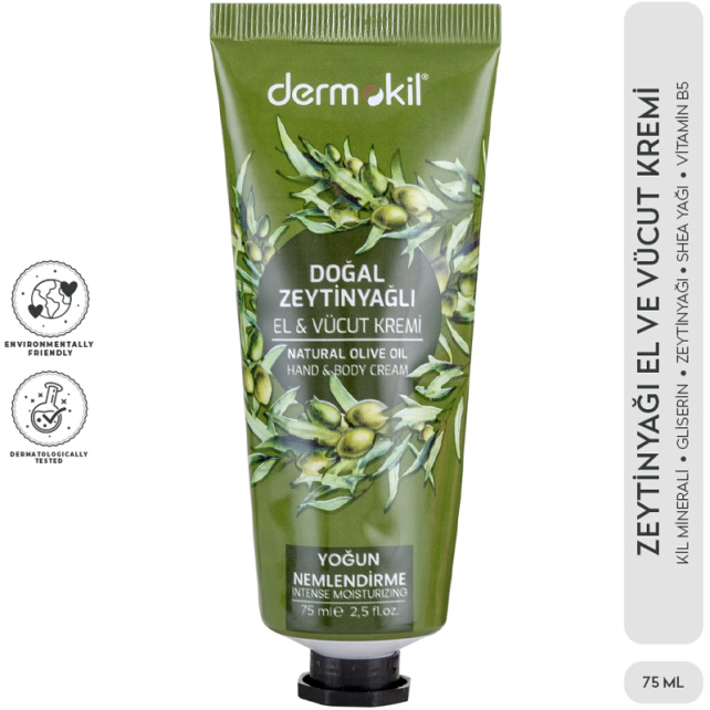 Dermokil Olive Oil Hand Body Cream - El ve Vücut Kremi 75ml - 2