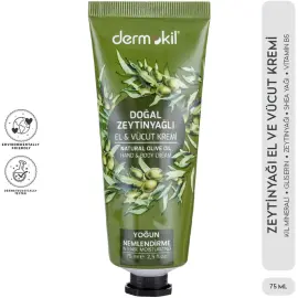 Dermokil Olive Oil Hand Body Cream - El ve Vücut Kremi 75ml - 2