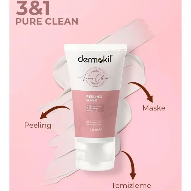 Dermokil Pure Clean 3'ın1 Peeling Mask - Üç Etkili Maske 150ml - 2