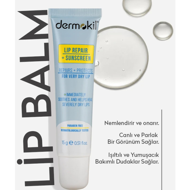 Dermokil Sunscreen Lip Repair - Koruyucu ve Onarıcı Etkili Dudak Kremi 15g - 3
