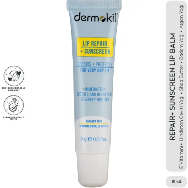 Dermokil Sunscreen Lip Repair - Koruyucu ve Onarıcı Etkili Dudak Kremi 15g - 4