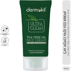Dermokil Ultra Clean Tea Tree Oil Face Cream - Nemlendirici Bakım Kremi 50ml - 3