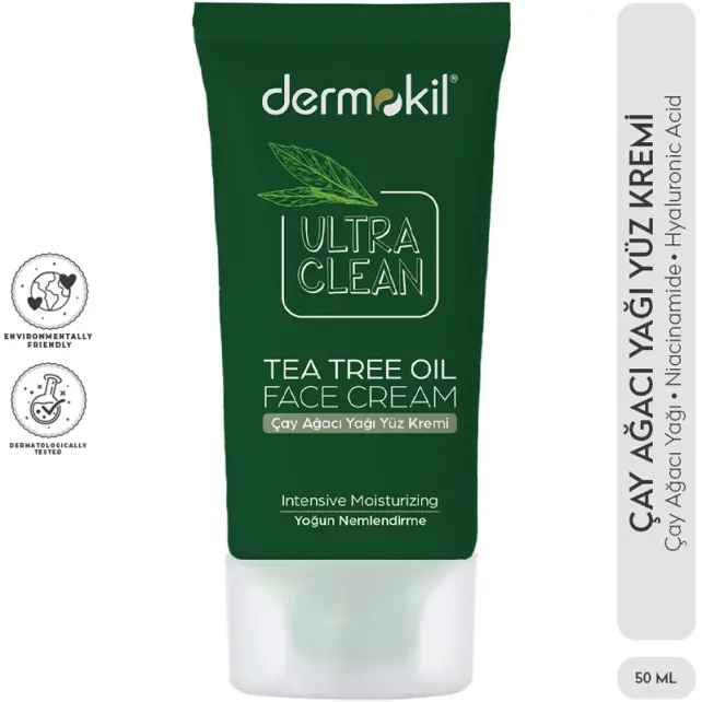 Dermokil Ultra Clean Tea Tree Oil Face Cream - Nemlendirici Bakım Kremi 50ml - 3