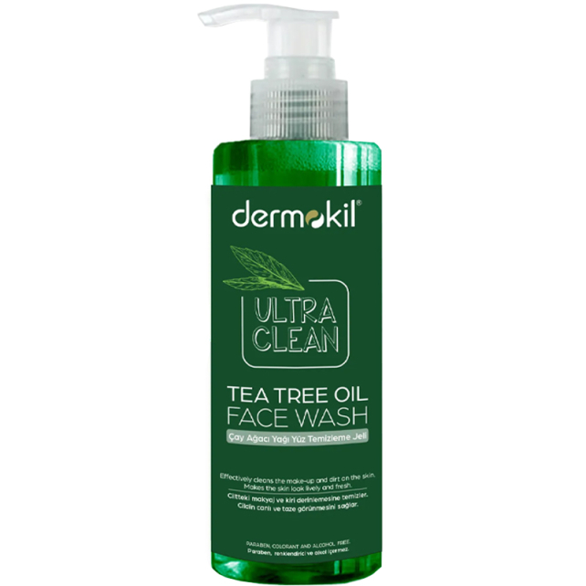 Dermokil Ultra Clean Tea Tree Oil Face Wash - Yüz Temizleme Jeli 300ml - 1
