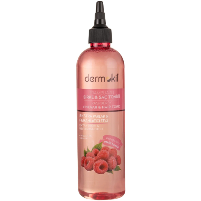 Dermokil Vinegar Hair Tonic - Frambuazlı Sirkeli Saç Toniği 400ml - 1