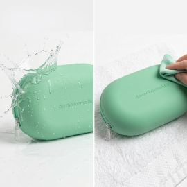 Dermokozmetika Oliva Kozmetik & Makyaj Silikon Çanta Seti - Yeşil - 4