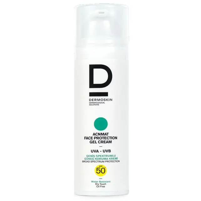 Dermoskin Acn Mat Face Protection Gel Cream SPF 50+ Güneş Kremi 50ml - 1