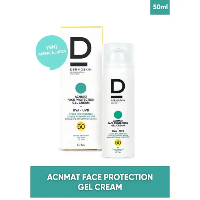 Dermoskin Acn Mat Face Protection Gel Cream SPF 50+ Güneş Kremi 50ml - 2