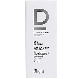 Dermoskin Be Bright Eye Peptide Complex Cream - Göz Çevresi Bakım Kremi 15ml - 1