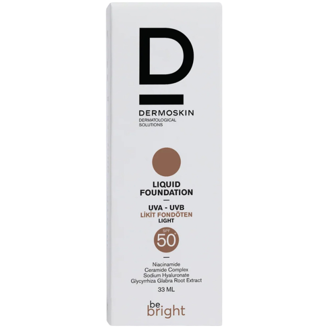 Dermoskin Be Bright Liquide Foundation SPF50+ Likit Fondöten Light 33ml - 4