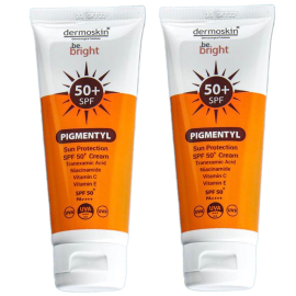 Dermoskin Be Bright Pigmently SPF50+ Güneş Kremi 2x75ml Set - Dermoskin