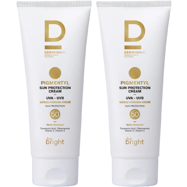 Dermoskin Be Bright Pigmently SPF50+ Güneş Kremi 2x75ml Set - 1