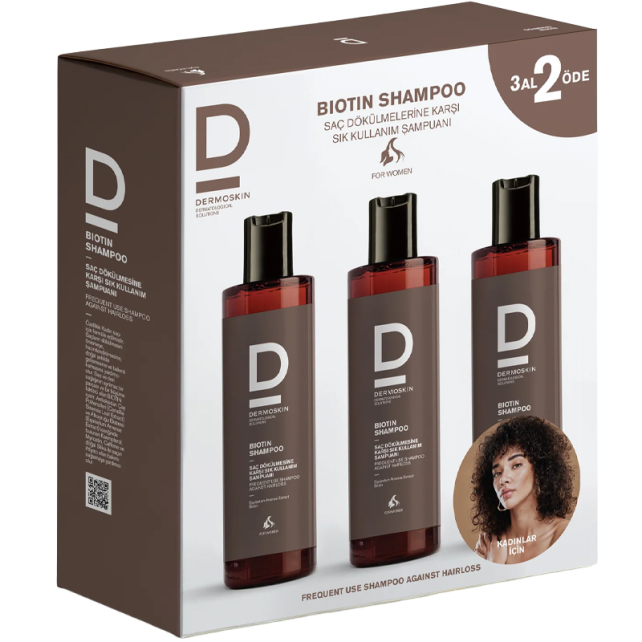 Dermoskin Biotin Shampoo Saç Dökülmesine Karşı Şampuan - Kadın 200ml 3 Al 2 Öde - 2