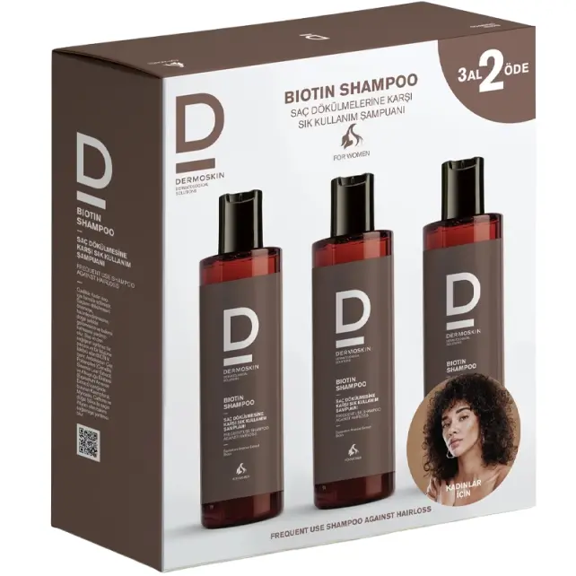 Dermoskin Biotin Shampoo Saç Dökülmesine Karşı Şampuan - Kadın 200ml 3 Al 2 Öde - 2