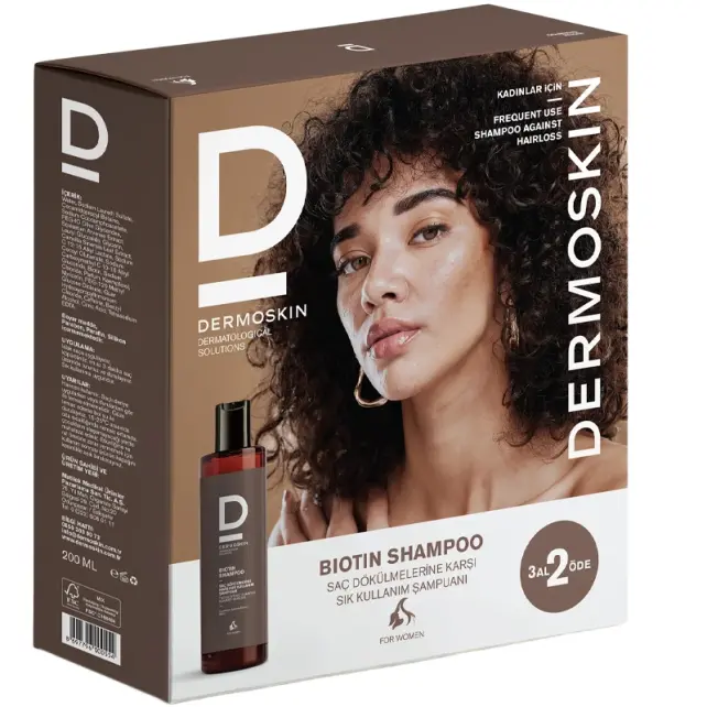 Dermoskin Biotin Shampoo Saç Dökülmesine Karşı Şampuan - Kadın 200ml 3 Al 2 Öde - 3