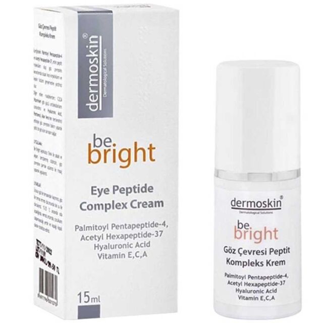 Dermoskin Be Bright Göz Çevresi Peptit Kompleks Krem 15ml Dermoskin Be Bright Göz Çevresi Peptit Kompleks Krem 15ml