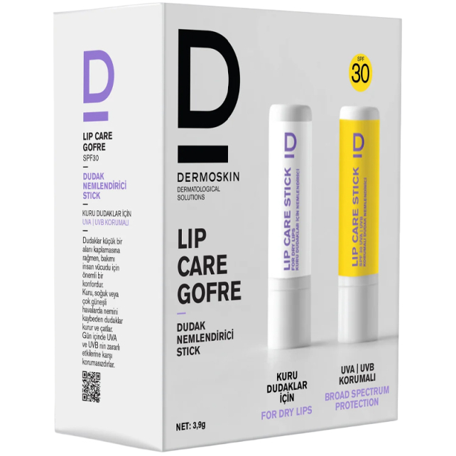Dermoskin Lipcare Stick SPF 30 & Lipcare Stick - Nemlendirici Dudak Kremi 2x3.9gr - 3