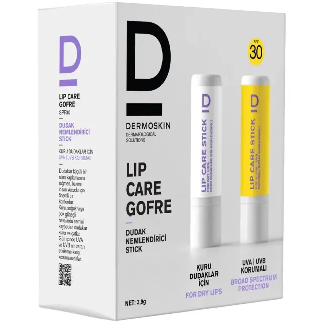 Dermoskin Lipcare Stick SPF 30 & Lipcare Stick - Nemlendirici Dudak Kremi 2x3.9gr - 3