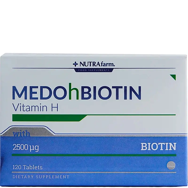 Dermoskin Medohbiotin Biotin 2.5mg - Takviye Edici Gıda 120 Tablet - 1