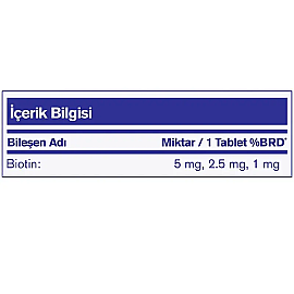 Dermoskin Medohbiotin Biotin 2.5mg - Takviye Edici Gıda 120 Tablet - 3