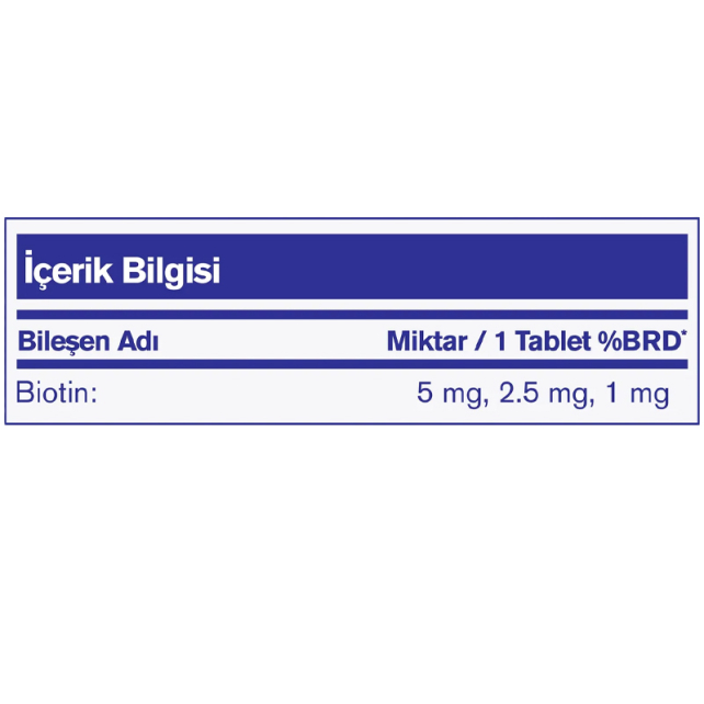 Dermoskin Medohbiotin Biotin 2.5mg - Takviye Edici Gıda 120 Tablet - 3