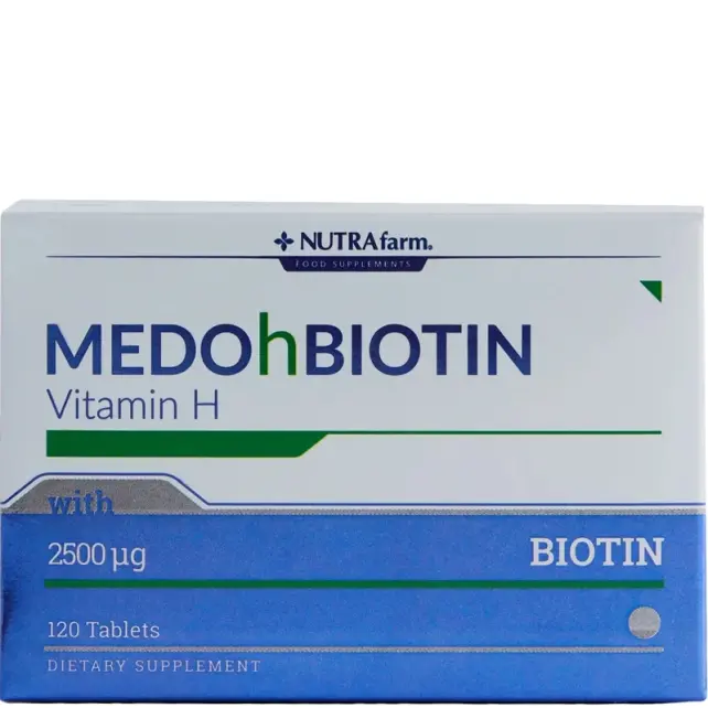 Dermoskin Medohbiotin Biotin 2.5mg - Takviye Edici Gıda 120 Tablet - 1