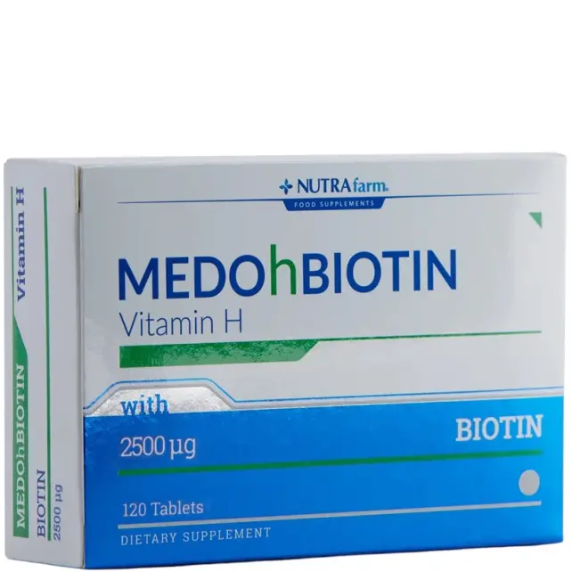 Dermoskin Medohbiotin Biotin 2.5mg - Takviye Edici Gıda 120 Tablet - 2