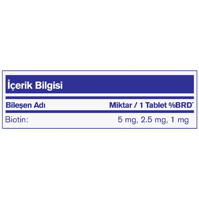 Dermoskin Medohbiotin Biotin 5mg - Takviye Edici Gıda 60 Tablet - 3