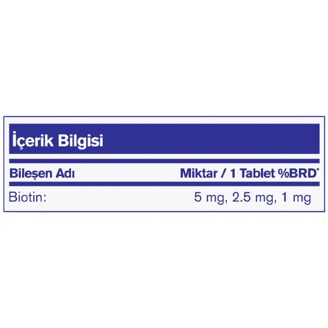 Dermoskin Medohbiotin Biotin 5mg - Takviye Edici Gıda 60 Tablet - 3