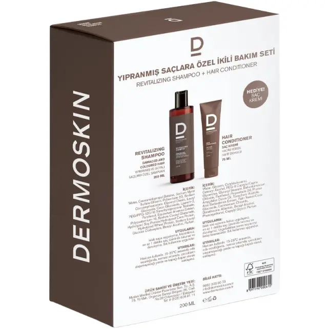 Dermoskin Revitalizing Şampuan 200ml & Saç Kremi 75ml Hediye - 3
