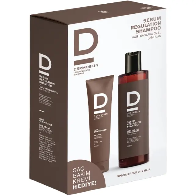Dermoskin Sebum Regulation Shampoo 200ml & Hair Conditioner 75ml Hediye - 2