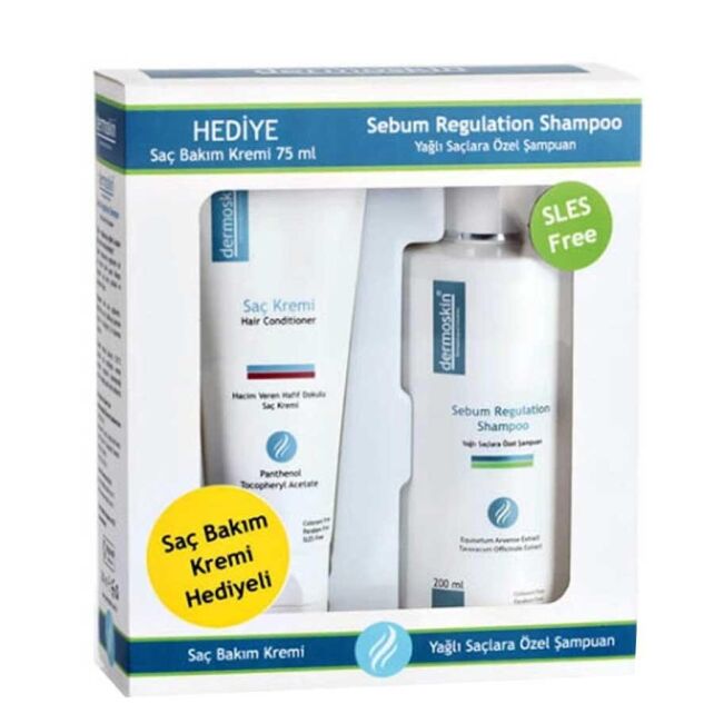 Dermoskin Sebum Regulation Shampoo 200ml & Hair Conditioner 75ml Hediye Dermoskin Sebum Regulation Shampoo 200ml & Hair Conditioner 75ml Hediye