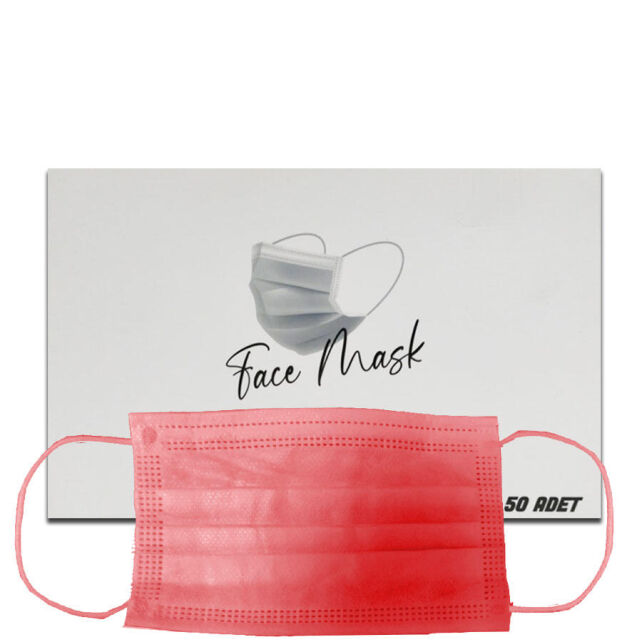 Doctor Team Face Mask - Yüz Ağız Maskesi Kırmızı 50 Adet Doctor Team Face Mask - Yüz Ağız Maskesi Kırmızı 50 Adet