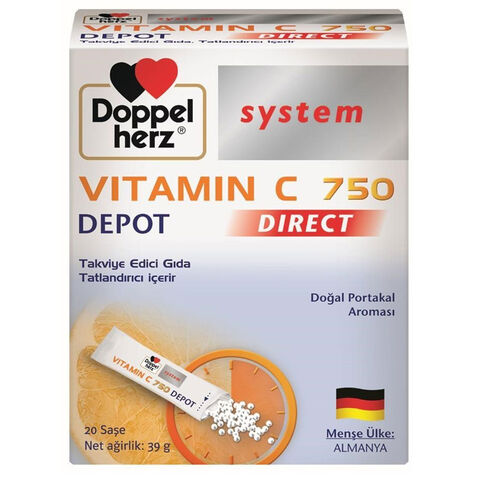 Doppelherz Vitamin C 750 - Takviye Edici Gıda 20 Saşe Doppelherz Vitamin C 750 - Takviye Edici Gıda 20 Saşe