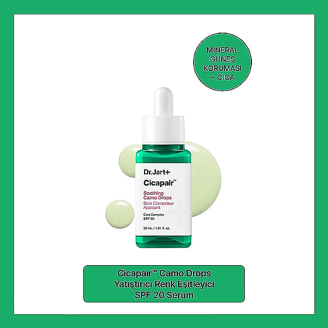 Dr.Jart+ Cicapair Soothing Camo Drops SPF 20 - Kızarıklık Karşıtı Renk Eşitleyici Serum 30ml - 3