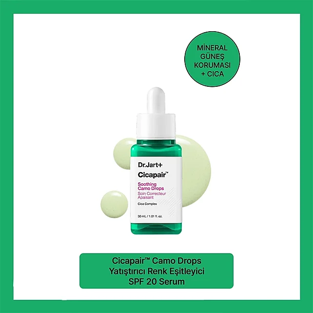 Dr.Jart+ Cicapair Soothing Camo Drops SPF 20 - Kızarıklık Karşıtı Renk Eşitleyici Serum 30ml - 3