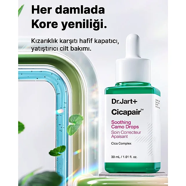 Dr.Jart+ Cicapair Soothing Camo Drops SPF 20 - Kızarıklık Karşıtı Renk Eşitleyici Serum 30ml - 9