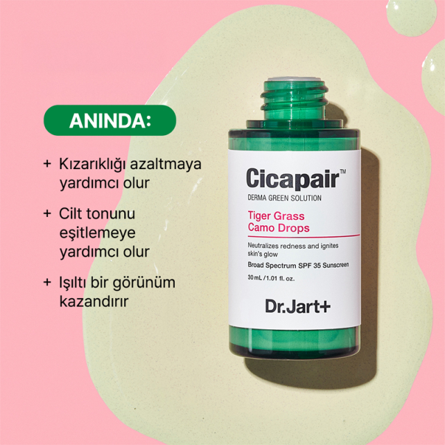 Dr.Jart+ Cicapair Tiger Grass Camo Drops SPF 35 - Yatıştırıcı Etkili Solüsyon 30ml - 6