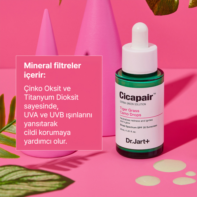 Dr.Jart+ Cicapair Tiger Grass Camo Drops SPF 35 - Yatıştırıcı Etkili Solüsyon 30ml - 7