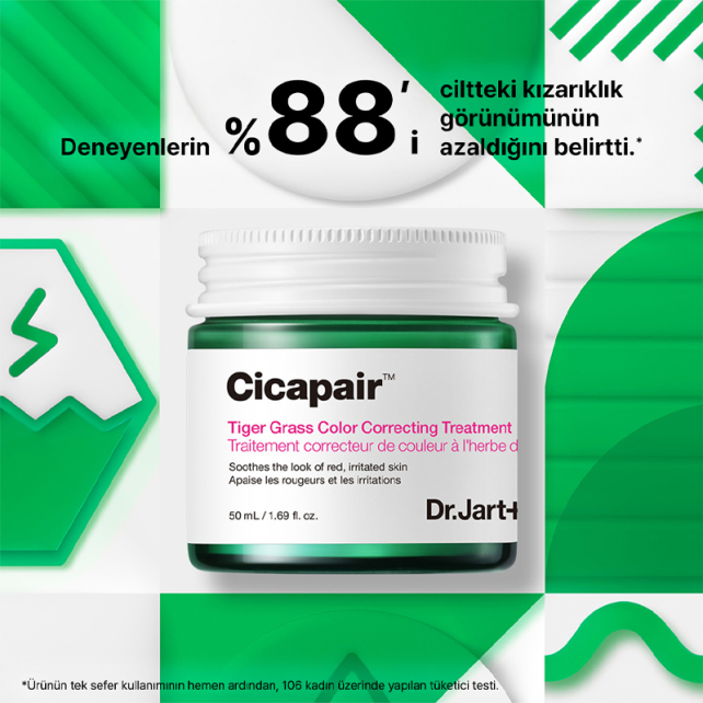 Dr.Jart+ Cicapair Tiger Grass Color Correcting Treatment - Renk Eşitleyici Krem 15ml - 5