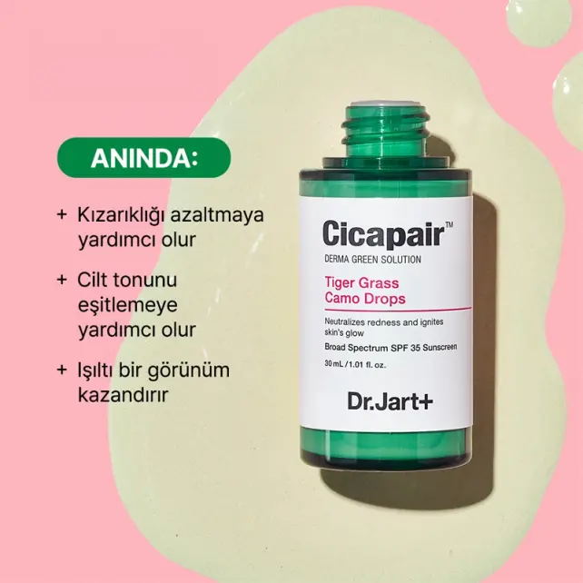 Dr.Jart+ Cicapair Tiger Grass Camo Drops SPF 35 - Yatıştırıcı Etkili Solüsyon 30ml - 6
