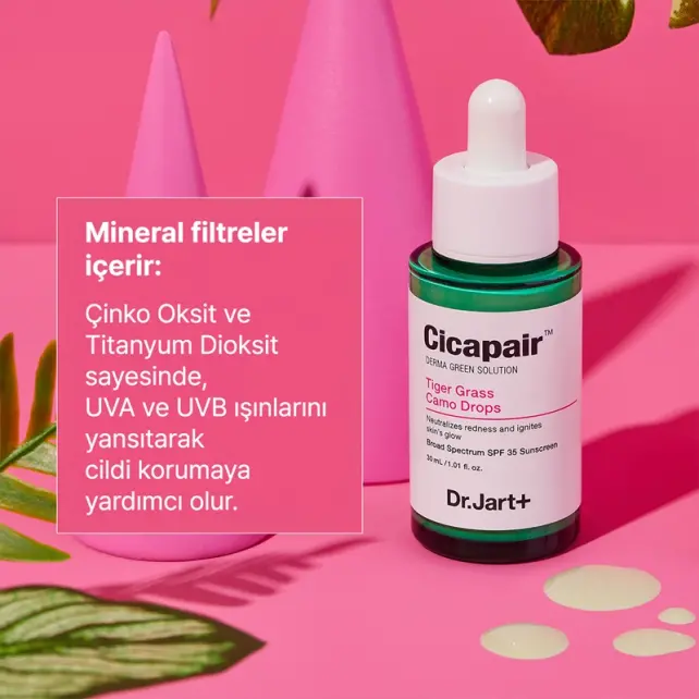 Dr.Jart+ Cicapair Tiger Grass Camo Drops SPF 35 - Yatıştırıcı Etkili Solüsyon 30ml - 7