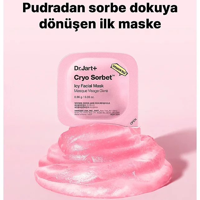 Dr.Jart+ Cryo Sorbet Icy Facial Mask - Nemlendirici Yüz Maskesi 4x0,96g - 9