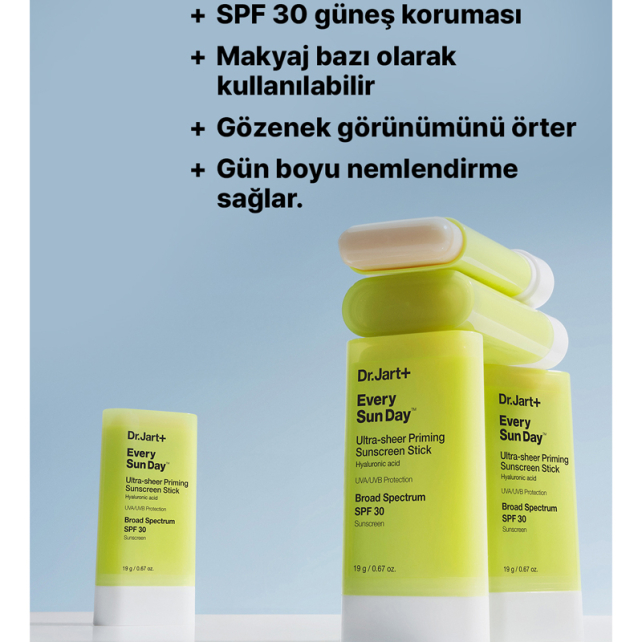 Dr.Jart+ Every Sun Day Ultra Şeffaf Stick Güneş Koruyucu SPF30 19g - 5
