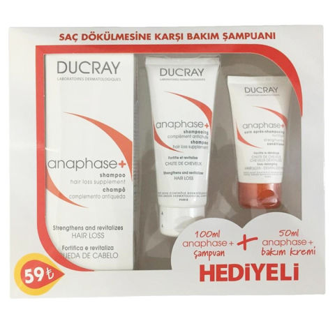 Ducray Anaphase Plus Shampoo 200ml + Şampuan 100 ml+ Conditioner 50ml Ducray Anaphase Plus Shampoo 200ml + Şampuan 100 ml+ Conditioner 50ml