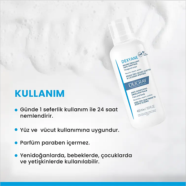 Ducray Anti Scratching Emollient Balm - Atopi Eğilimli Ciltler İçin Nemlendirici Balsam 200ml - 3