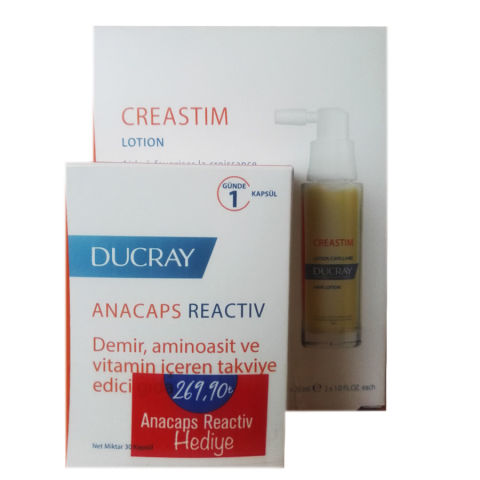 Ducray Cerastim Lotion 2x30ml & Reactiv Takviye Edici Gıda 30 Kapsül Ducray Cerastim Lotion 2x30ml & Reactiv Takviye Edici Gıda 30 Kapsül